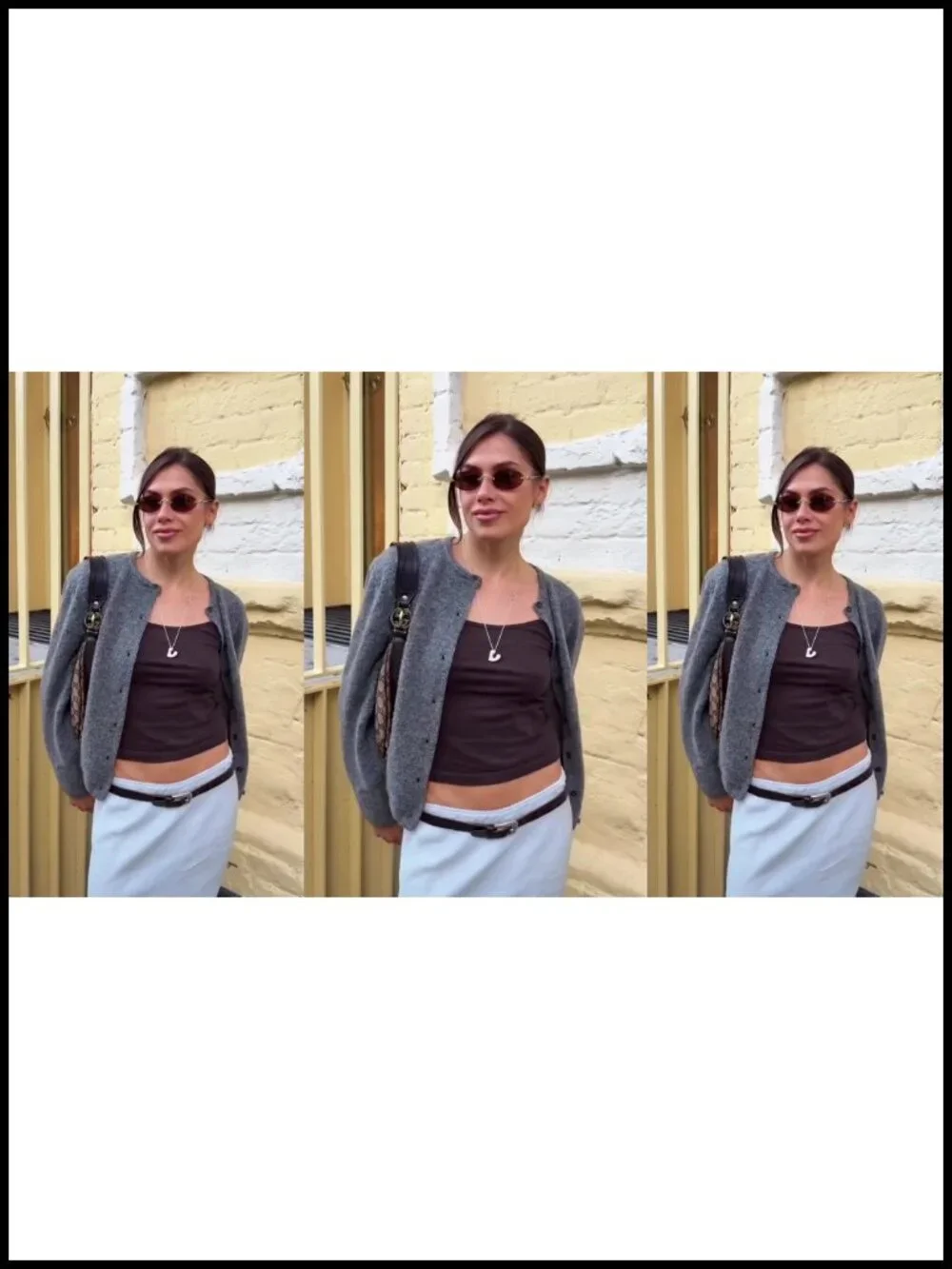 Retro Small Oval Rimless Sunglasses with UV400 Protection